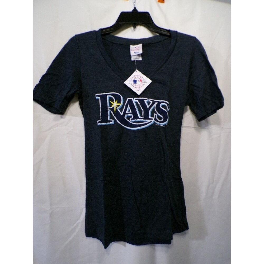 Campus Lifestyle Women's V-Neck T-Shirt Tampa Bay Rays Navy M